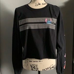 Disney Stitch Black Long Sleeve Tee